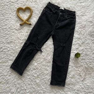 Abercrombie & Fitch Black Boyfriend Jeans